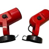 Adjustable Red Metal Sconces Set of 2