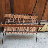 Porte revue métal et osier