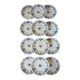 12 assiettes plates anciennes de Longchamp 