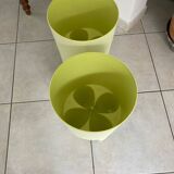 Pair of BUBU XI STARK almond glass stools