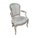 Fauteuil Louis XV en bois laqué  blanc