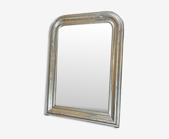 Miroir 98x68 d époque Louis-Philippe argenté