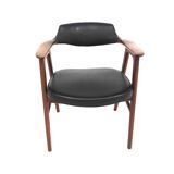 Fauteuil scandinave en teck Erik Kirkegaard Suède 1960