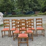 Table monastère en chêne massif avec 8 chaises