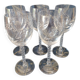Verres pied cristal ciseles