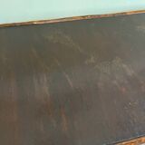 Brown rattan console shelf