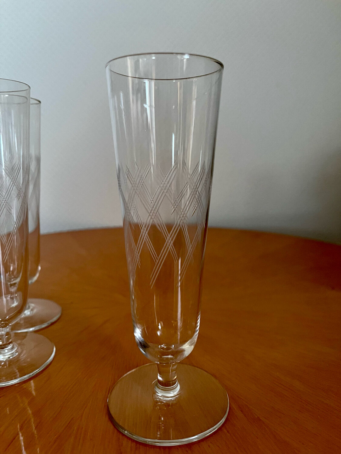 Vintage champagne flutes 1960