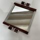 Art deco mahogany and metal tray
