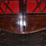 George III Library Thomas Chippendale in Hardwood on Serpentine Chest of Drawers
