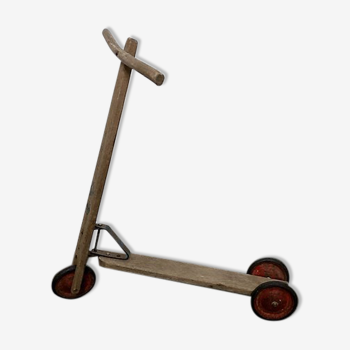 Old wooden scooter toy 1960s