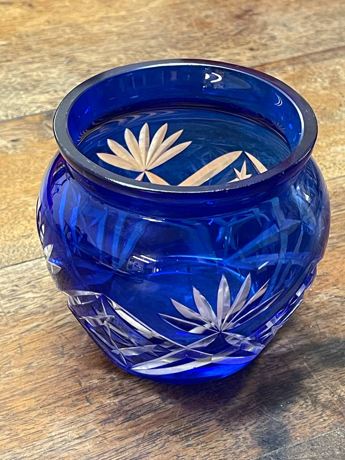 Vase boule cristal Val St Lambert