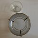 Caviar server on ice glass silver metal 1960