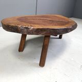 Brutalist tripod tree root coffee table, 1970s