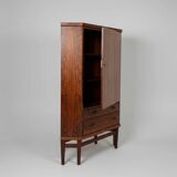 Scandinavian rosewood corner cabinet, Denmark, 1960s
