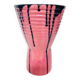 Large pink Art Ceram vase, circa 1970