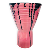 Gros vase rose Art Ceram, circa 1970