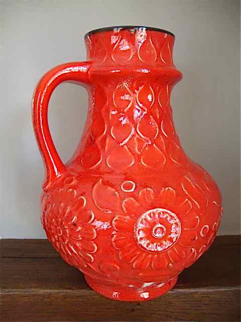 Red vase West Germany