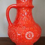 Red vase West Germany