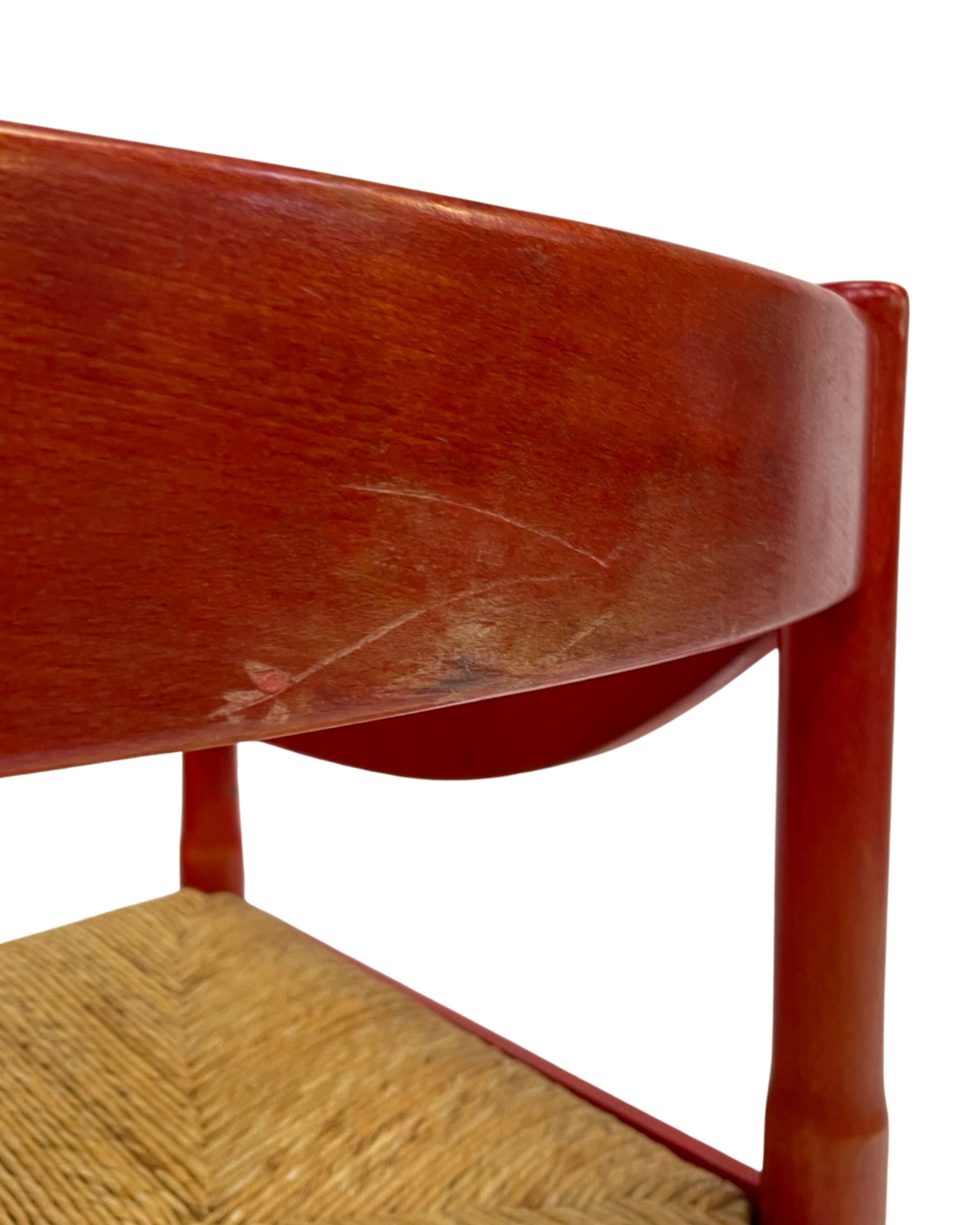 Fauteuil Carimate modèle 892 Vico Magistretti pour Cassina en rouge