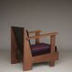 Petite chaise longue Art Déco néerlandaise en chêne, années 1920