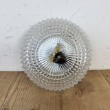 Vintage Glass Wall or Ceiling Light, 1970s