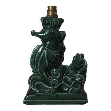 Ceramic lamp base 1950 seahorse Vallauris?