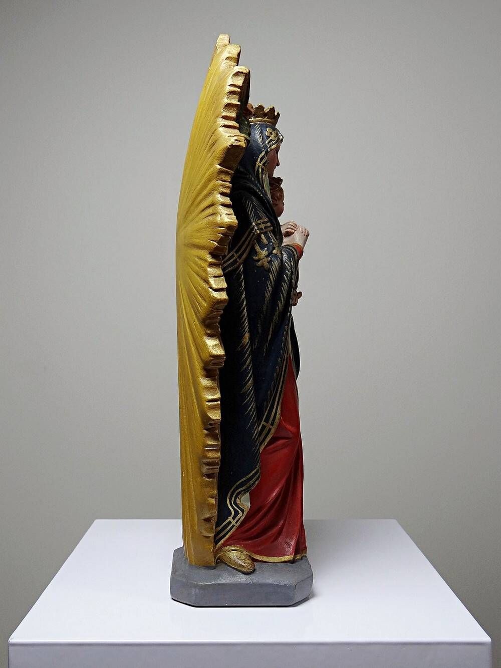 Antique statuette of the Virgin Mary of Perpetual Help, Roman cardboard, Raffl, Paris