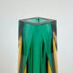 Faceted Sommerso vase from Murano in green