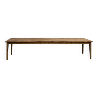 XXL Farm Table 3.60m in Old Pine – Tapered Legs & Satin Varnish