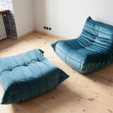 Chauffeuse et pouf "Togo" modèle dessiné par Michel Ducaroy 1973