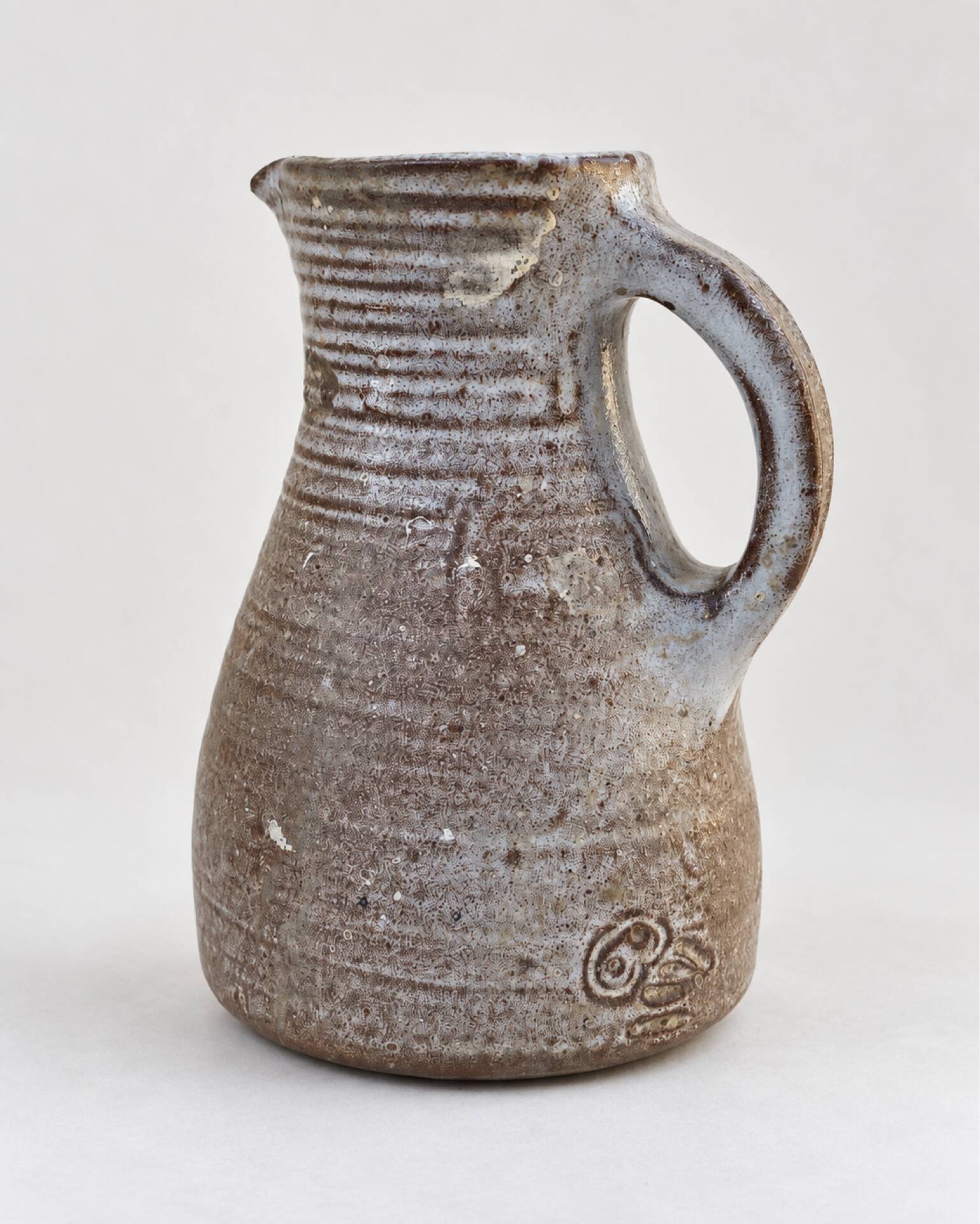 Stoneware jug Norbert Pierlot the tawny owl