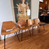 Barrel Chairs Pierre Guariche ARP Steiner x4