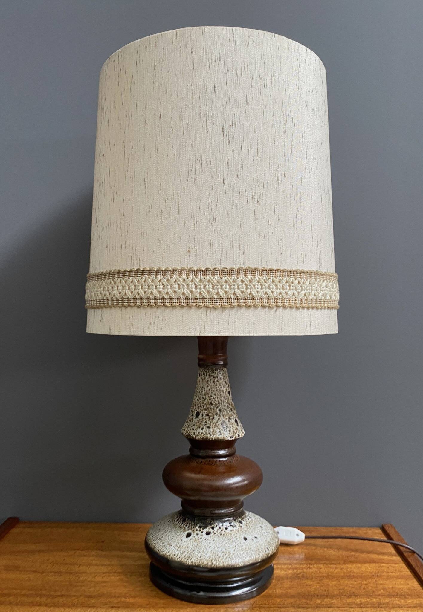 Lampe de table en céramique de Hustadt Leuchten années 1970