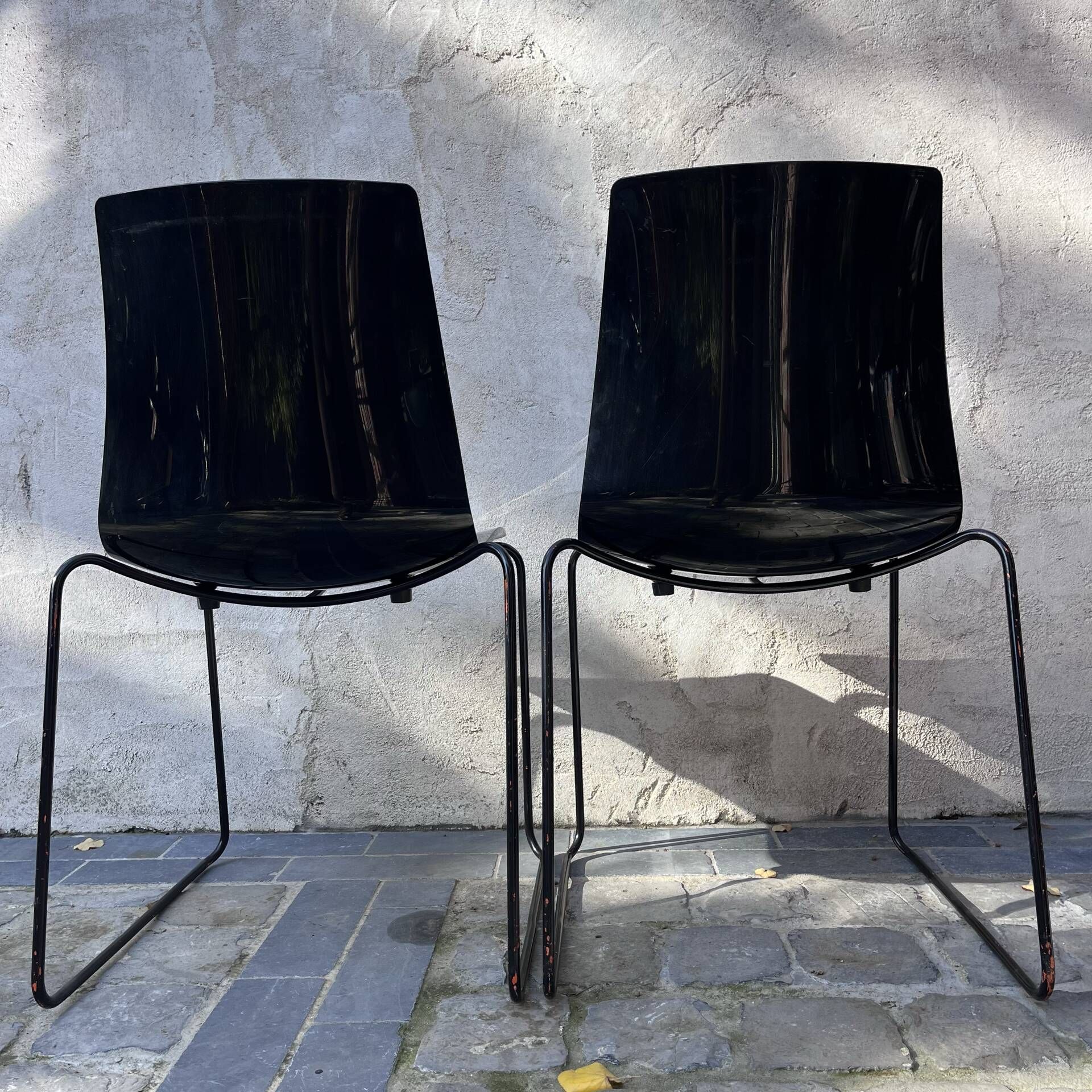 2 polycarbonate chairs 1980