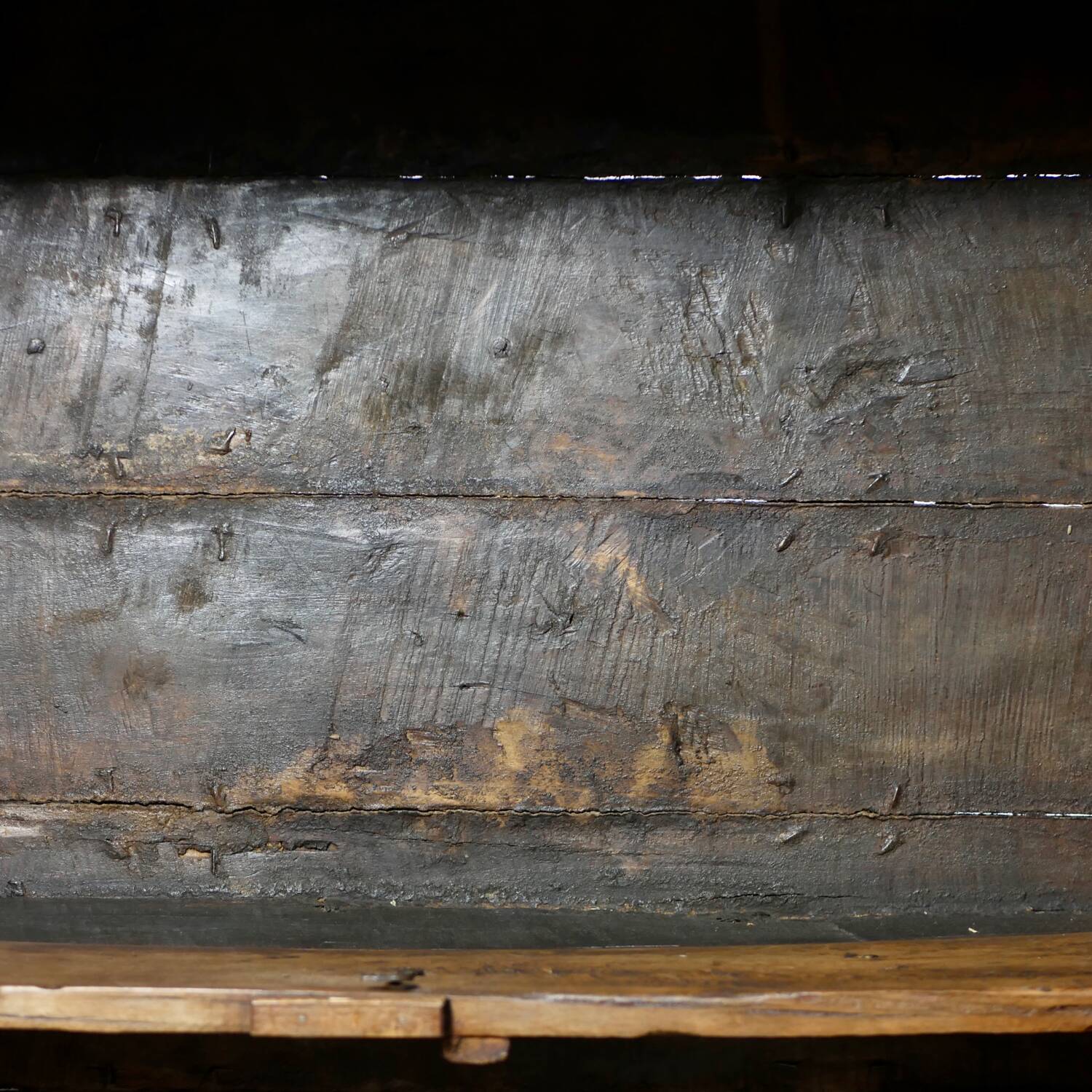 Antique carved wooden cabinet