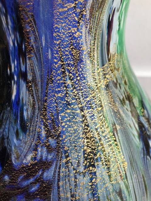 Signed blown glass vase