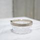 Vintage ashtray in crystal and silver metal