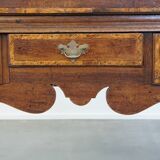 Early 18th century English oak chest on stand/ highboy