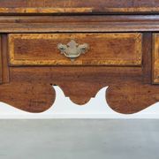 Early 18th century English oak chest on stand/ highboy