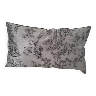 Housse de coussin en soie et velours