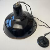 Old industrial suspension enamelled 40 cm
