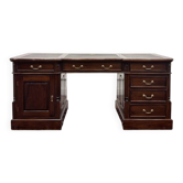 Bureau anglais classique avec cuir noir