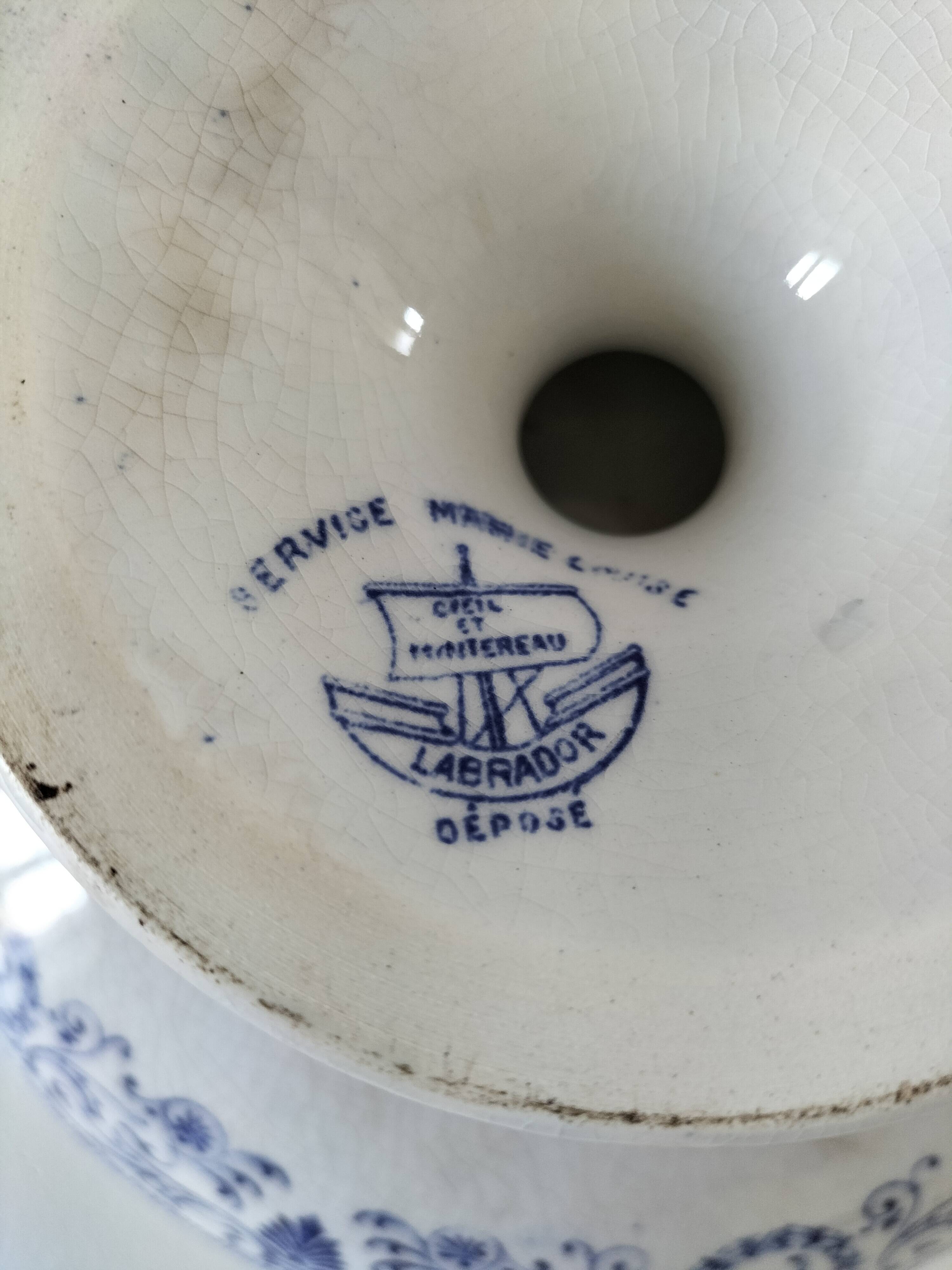 Creil & Montereau Marie-Louise model pedestal dish