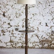 Lampadaire art déco en bois style Charles Dudouyt