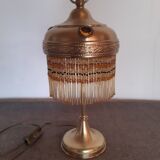 Brass beaded lamp from the 1900s