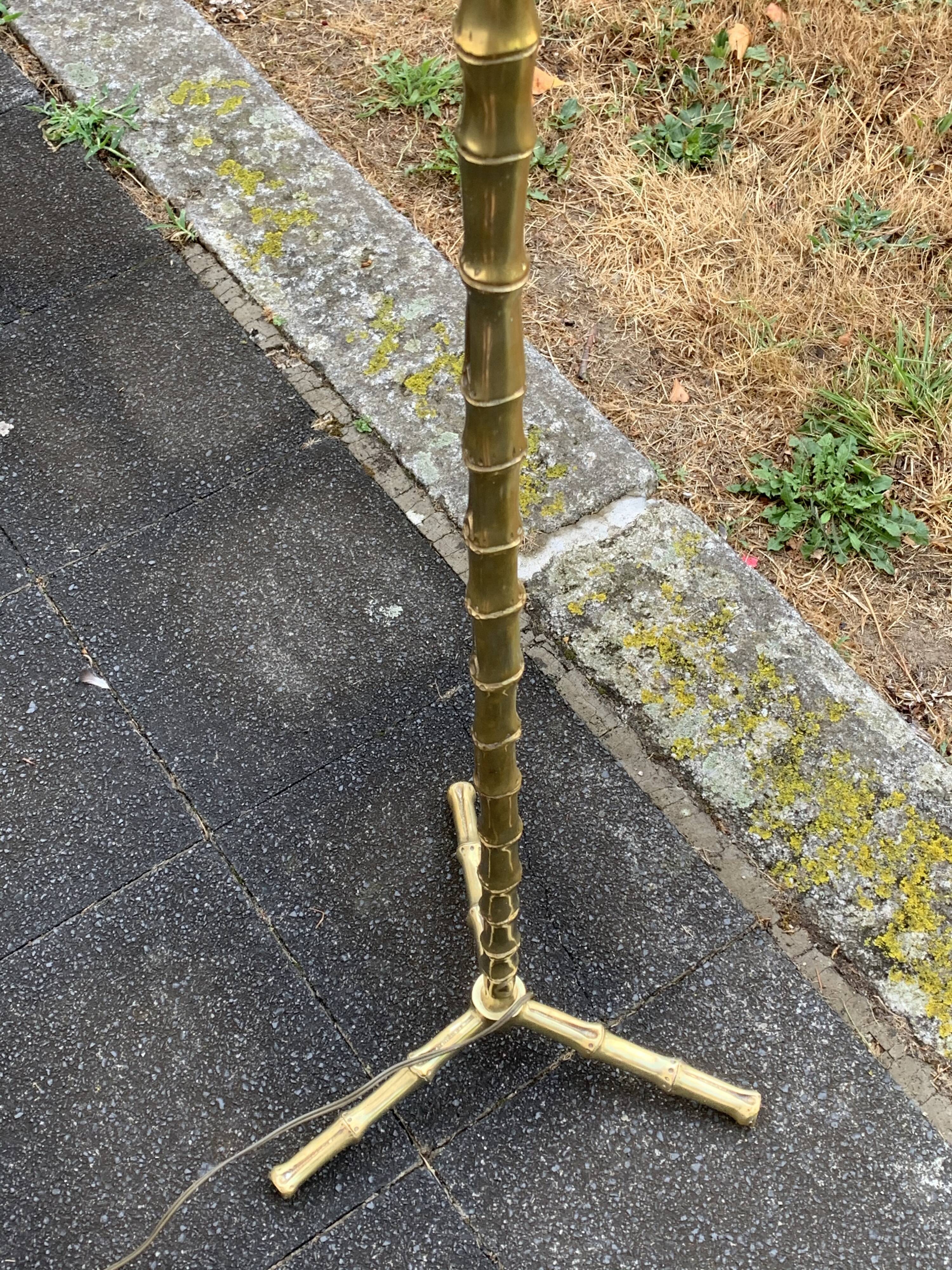 Bamboo bronze  lamp 1950