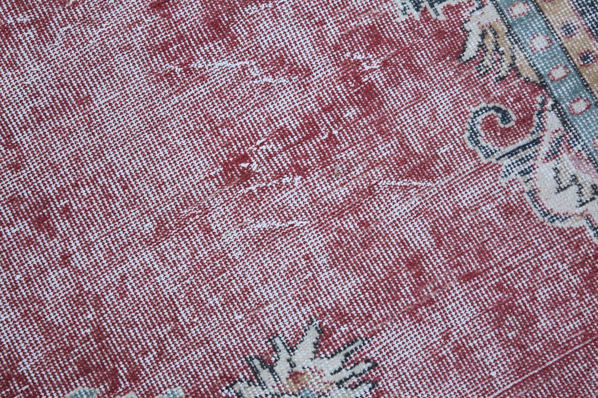 Vintage Persian Brick Red Rug, Hand Knotted Oriental Carpet, 209x325 Cm