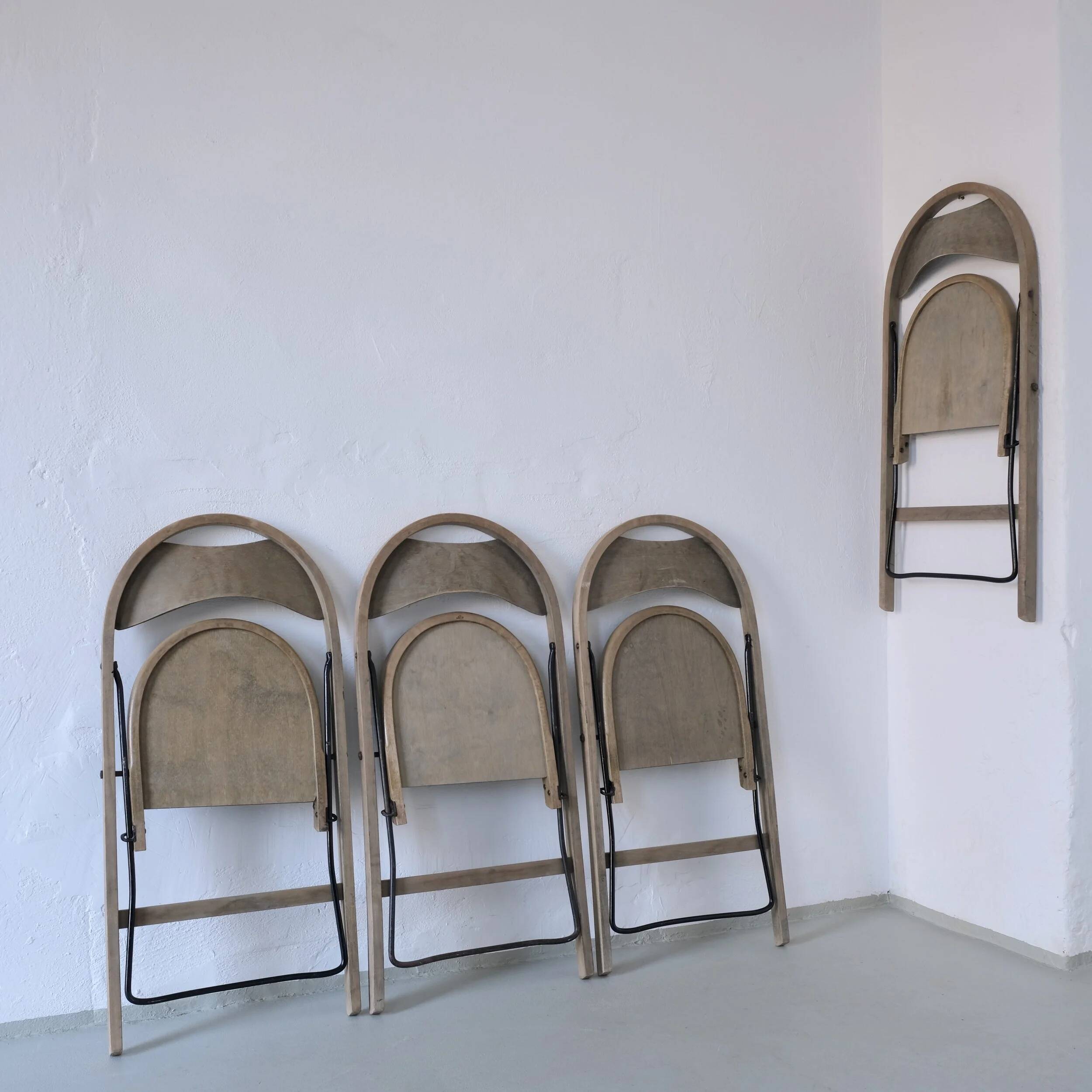 4 folding chairs by Uno Åhrén for Gemla | Sweden | 1930s