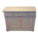 Buffet bas  2 portes repeint style campagne décoration