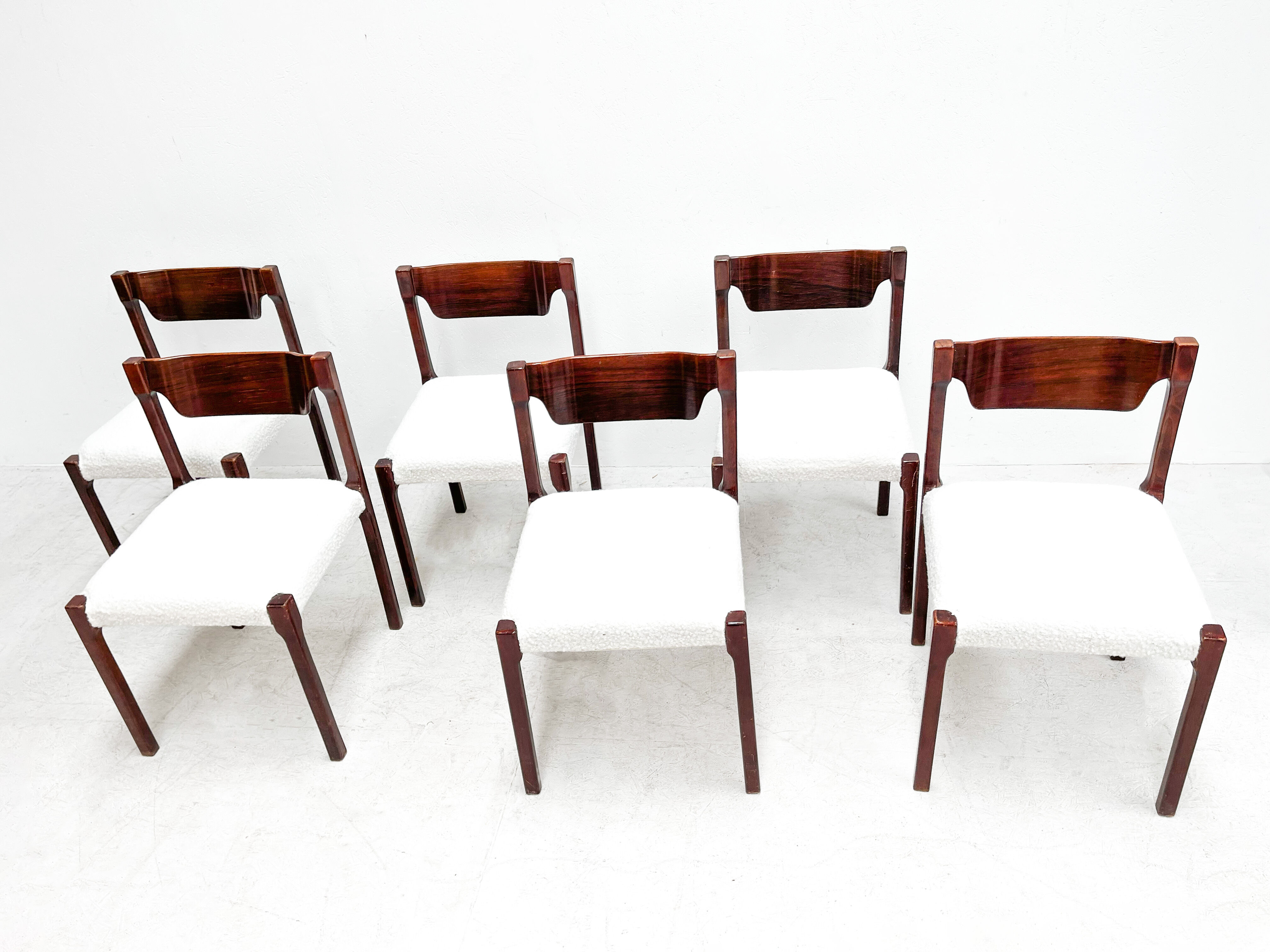 Set of six Italian dining chairs